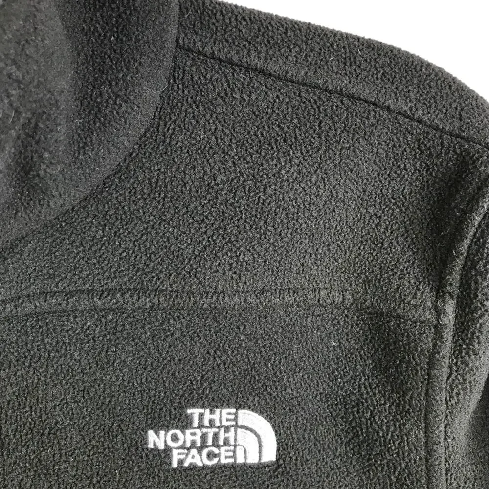 The North Face Jacket Boy Kids M10/12 Black Fleece High Neck Zip-Up Lined Pocket
